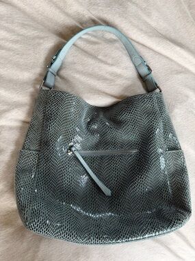 Sorial Embossed Snake Textured Leather Shoulder Bag